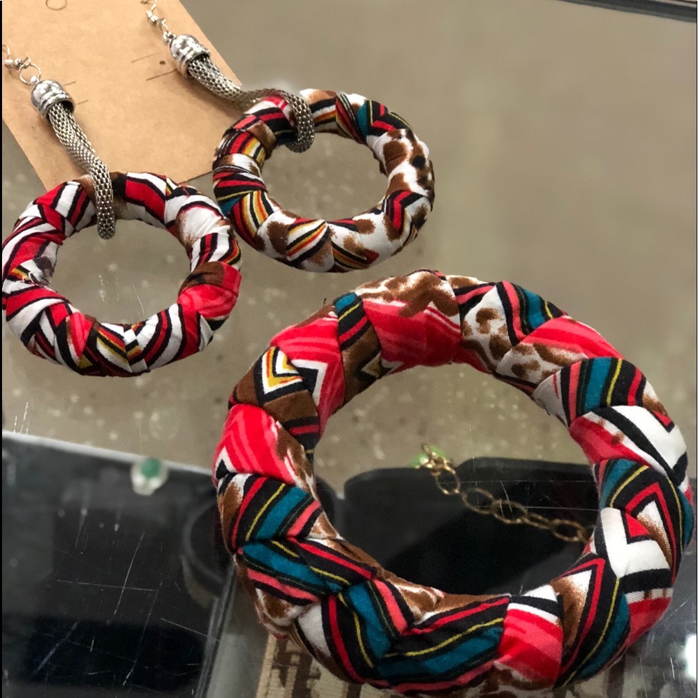 Custom African Bracelet and Earring Set